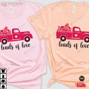 loads of love valentines red truck shirt valentines day gift