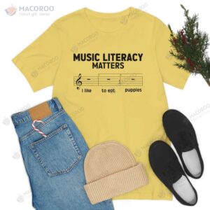 music literacy matters i like to eat puppies t shirt 5