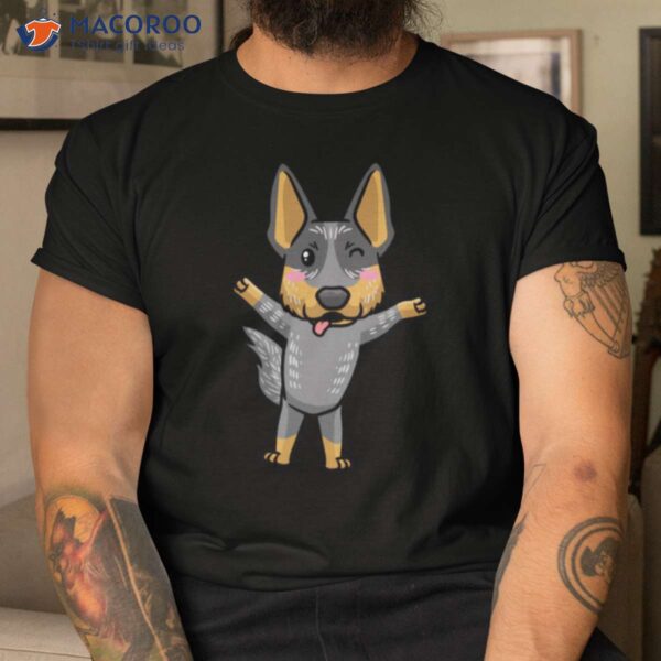 Australian Cattle Dog Kawaii Emoticon T-Shirt, Perfect Gift For Step Dad