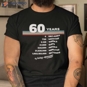 Best 60th Birthday Gifts For Dad, 60th Birthday Vintage 60 Years T-Shirt