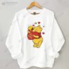 Cute Pooh Bee Mine Love Heart Sweatshirt, Sentimental Birthday Gifts For Mom