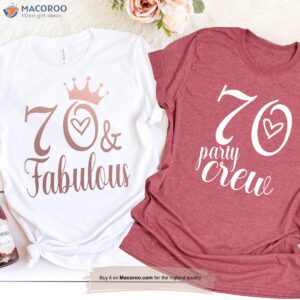 Fabulous T-Shirt Best 70th Birthday Gifts For Mom