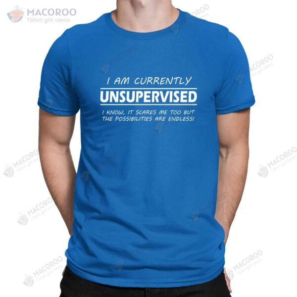 I’m Currently Unsupervised Possibilities are Endless Funny Slogan T-Shirt