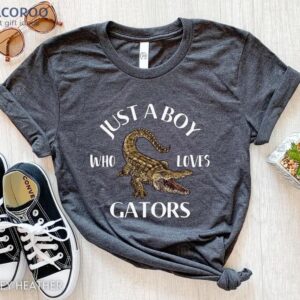 Just A Boy Who Loves Gators T-Shirt, First Fathersday Gift Ideas