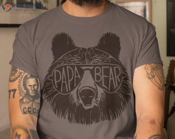 Papa Bear Sunglass T-Shirt, Fathers Day Gifts First