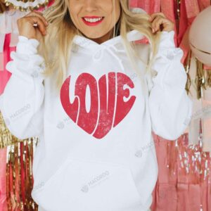 Retro Love Heart Valentine Day Gift For Wife Shirt