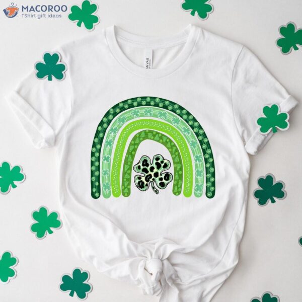 Shamrock Leopard Rainbow St Patrick’s Day T-Shirt