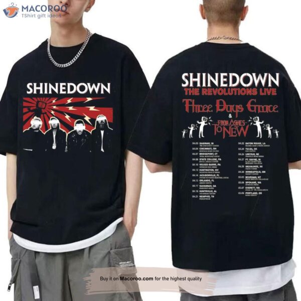 Shinedown Band The Revolutions Live 2023 T-Shirt