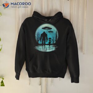 Alien And Bigfoot UFO Moon Shirt