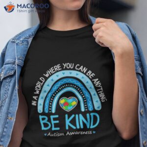 be kind autism awareness leopard rainbow choose kindness shirt tshirt