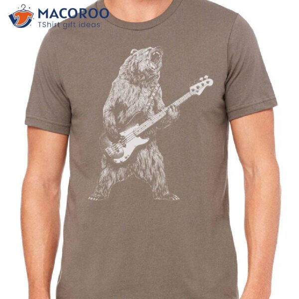 Bear Playing Bass Guitar T-Shirt