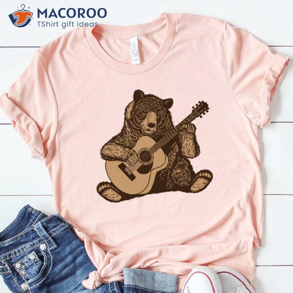 Bear Playing Guitar Music Shirt