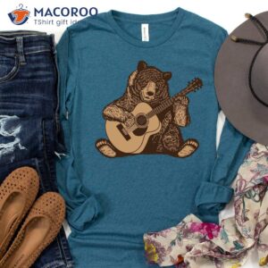 bear playing guitar music shirt 2