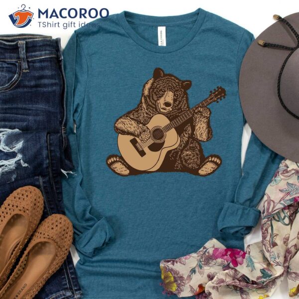 Bear Playing Guitar Music Shirt