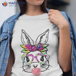 bunny with bandana heart glasses easter day shirt tshirt