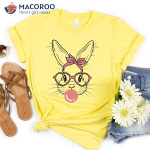 bunny with leopard glasses t shirt easter 2023 date 2