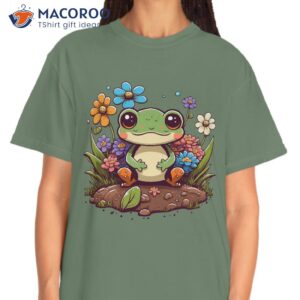Cottagecore Flower Cottagecore Aesthetic Frog T-Shirt