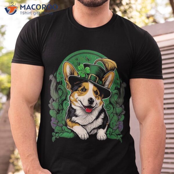 Cute St Patricks Day Gifts Corgi Dog T-Shirt