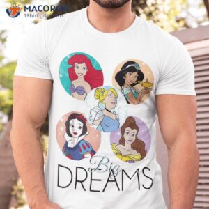 disney princess big dreams sparkle character bubbles t shirt men