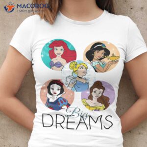 disney princess big dreams sparkle character bubbles t shirt women cool