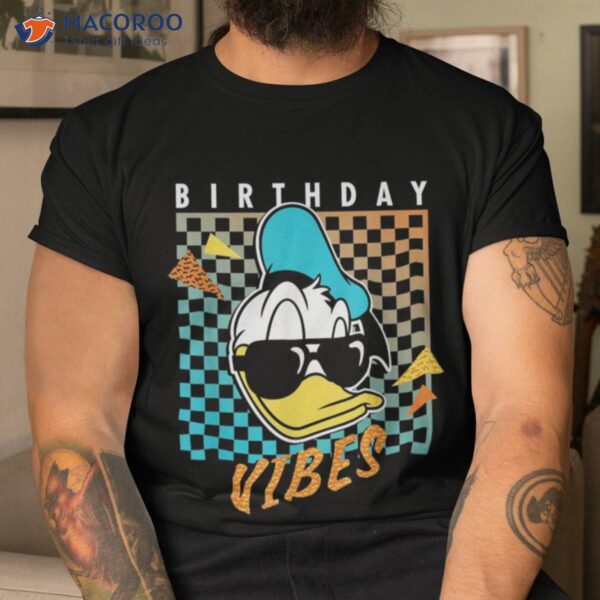 Donald Duck Birthday Vibes 80s T-Shirt, Gifts For Dad Bday