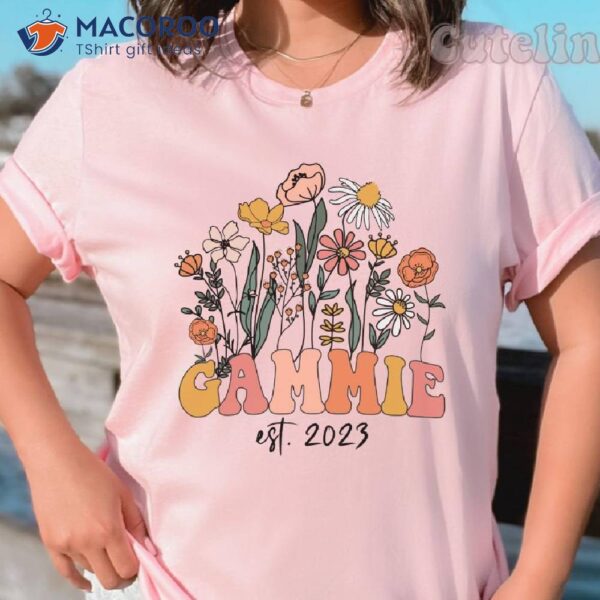 Gammie Grandma Est 2023 T-Shirt, Great Mothers Day Gift