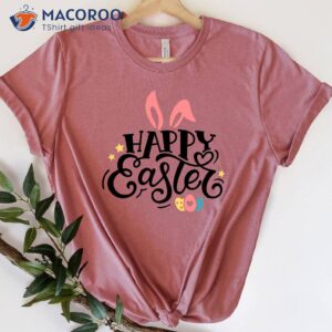 happy cute easter day bunny t shirt 2