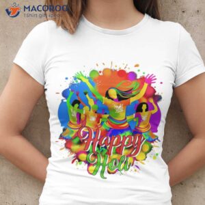 happy holi t shirt women cool