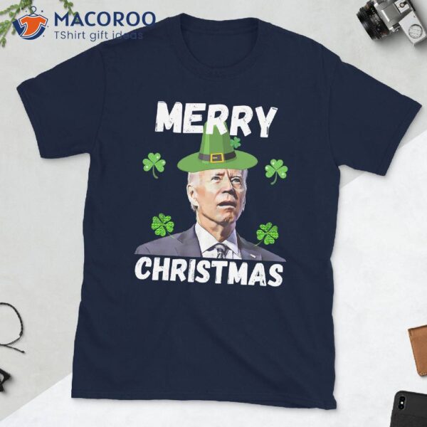 Joe Biden Confused Funny St Patricks Day Shirt