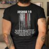 Joshua 1:9 Thin Red Line Firefighter Bible Verse Christian Shirt
