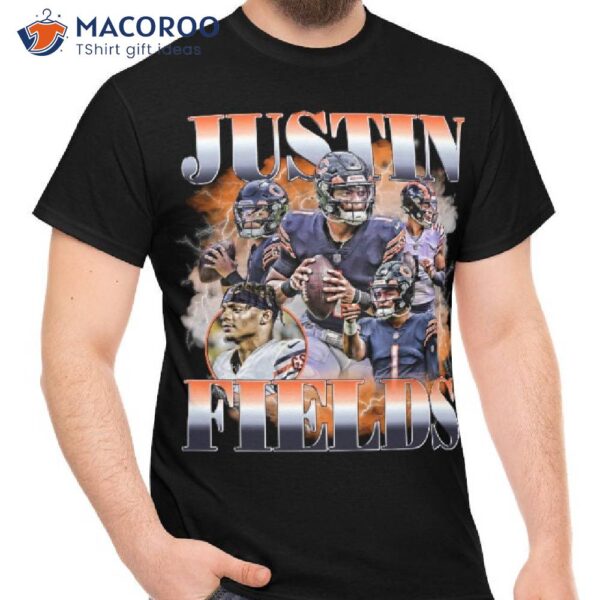 Justin Fields Chicago Vintage Retro 90s T-Shirt