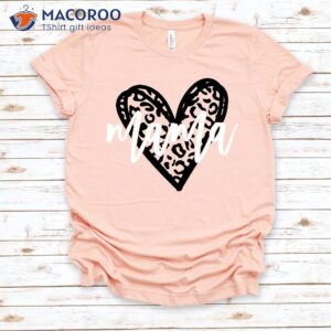 Leopard Heart Mama T-Shirt, Perfect New Mom Gifts