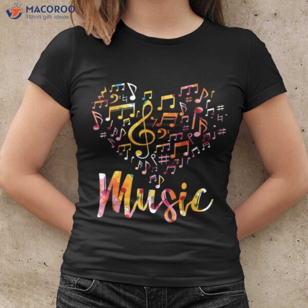 Musician Gift Musical Instrument Music Notes Treble Clef T-Shirt