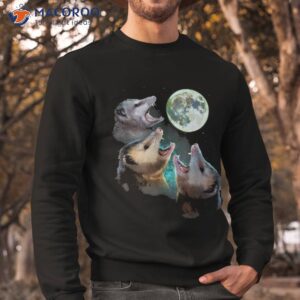 opposum moon with 3 possums and dead moon shirt sweatshirt