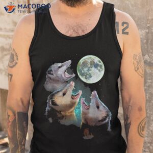 opposum moon with 3 possums and dead moon shirt tank top