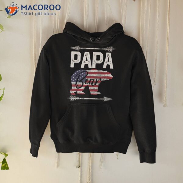 Papa Bear Shirt American Flag 4th Of July Father’s Day Gift Dad