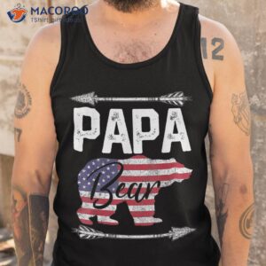 papa bear shirt american flag 4th of july father s day gift dad tank top