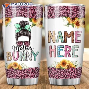 personalized custom name mother bunny stainless steel tumbler 0