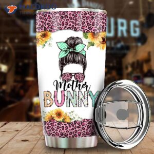 personalized custom name mother bunny stainless steel tumbler 1