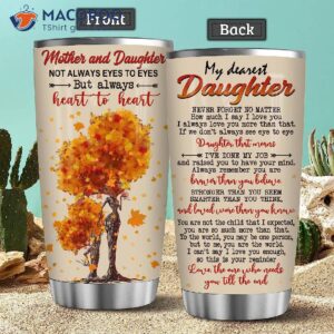 personalized my dearest mother and daughter stainless steel tumbler 0