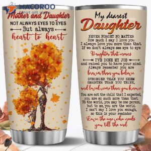 personalized my dearest mother and daughter stainless steel tumbler 1