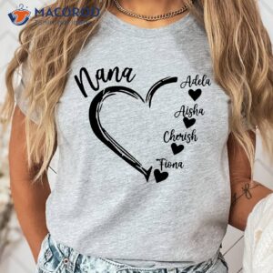 Personalized Name Heart Nana T-Shirt