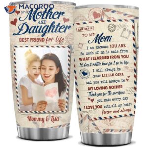 personalized name mother and daughter best friend for life stainless steel tumbler 0