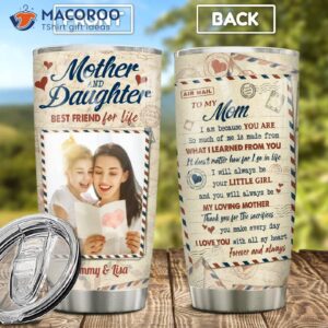 personalized name mother and daughter best friend for life stainless steel tumbler 1