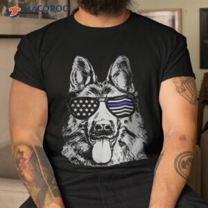 police dog thin blue line gift shirt tshirt