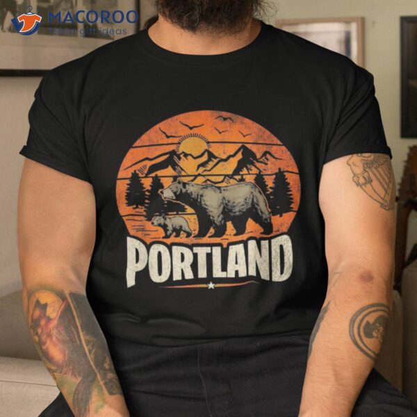 Portland Oregon National Park Travel Bears Shirt