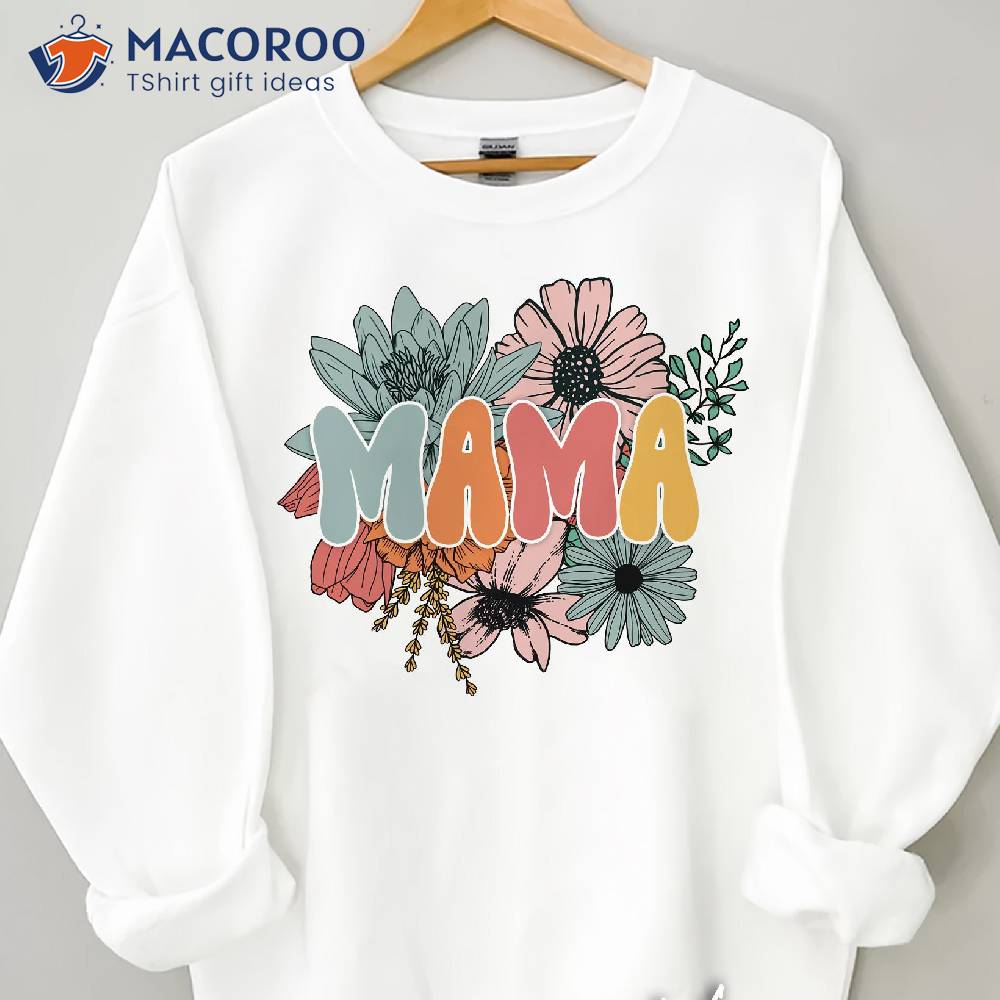 Mother's Day Mama Floral Print Sweatshirt