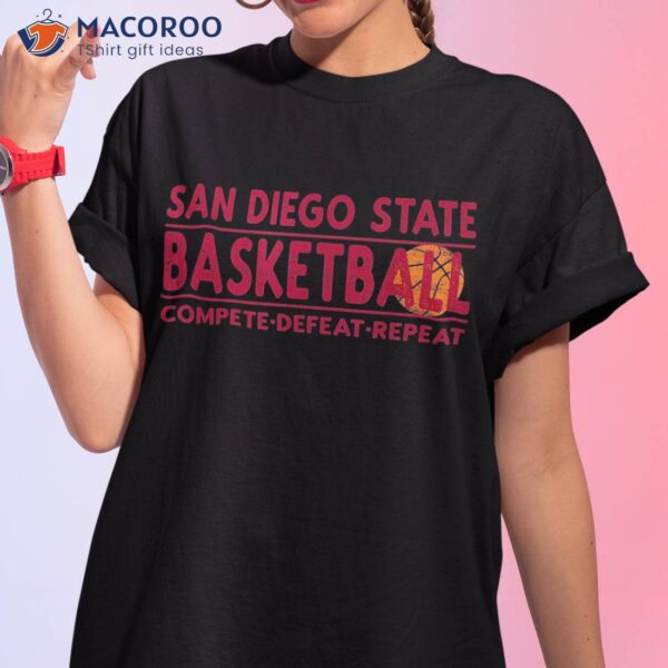 San Diego State Basketball Compete Defeat Repeat Shirt