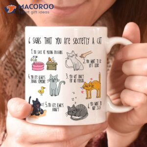 six signs that you are secretly a cat coffee mug 2