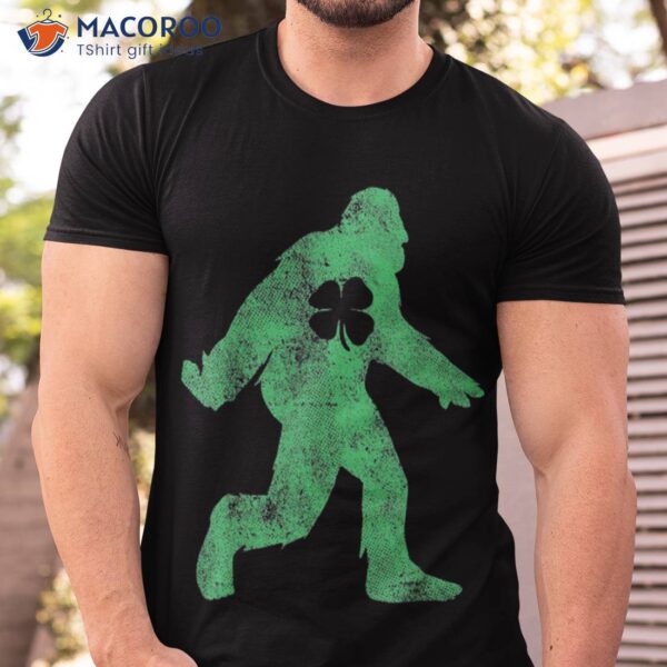 St Patrick Gift Ideas Bigfoot Sasquatch Shirt Saint Paddys Irish T-Shirt